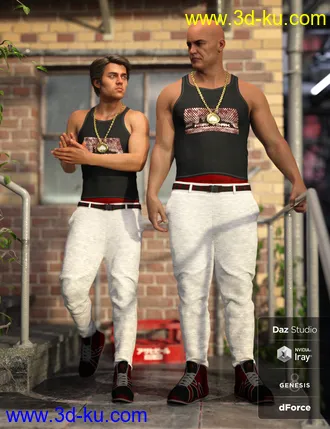 3D打印模型dForce Urban Ace Outfit for Genesis 8 Male(s)的图片