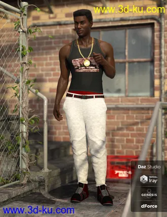 3D打印模型dForce Urban Ace Outfit for Genesis 8 Male(s)的图片