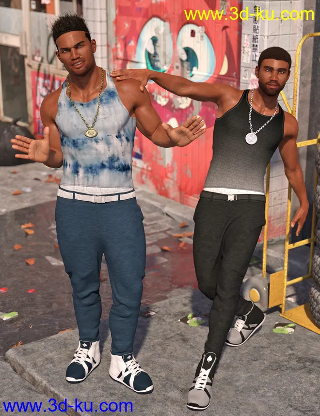 dForce Urban Ace Outfit Textures模型的图片1