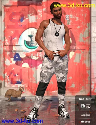 3D打印模型dForce Urban Ace Outfit Textures的图片