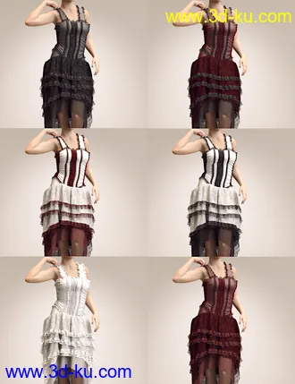 3D打印模型dForce Victorian Goth Outfit for Genesis 8 Female(s)的图片