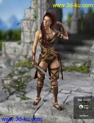 3D打印模型dForce Warrior Amazonia Outfit for Genesis 8 Female(s)的图片