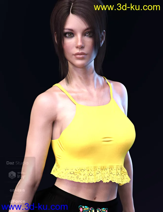 dForce X-Fashion Boho Chic Outfit 04 for Genesis 8 Female(s)模型的图片2