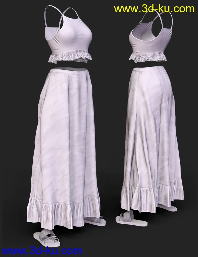 dForce X-Fashion Boho Chic Outfit 04 for Genesis 8 Female(s)模型的图片6