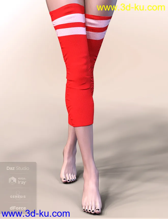 dForce X-Fashion Print Sweater Outfit for Genesis 8 Female(s)模型的图片4
