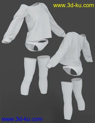 3D打印模型dForce X-Fashion Print Sweater Outfit for Genesis 8 Female(s)的图片