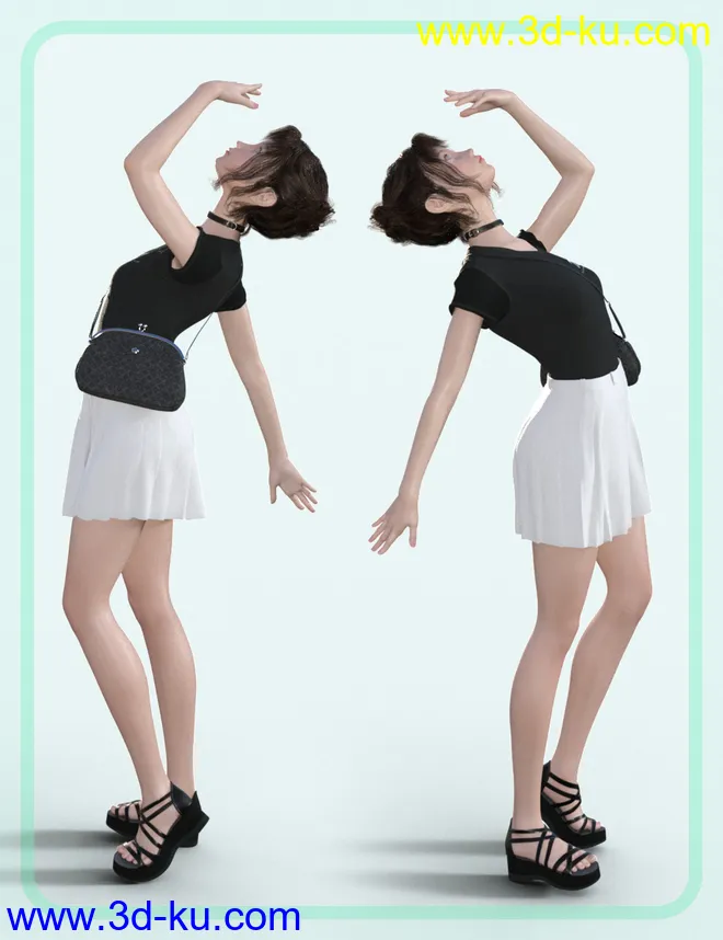 dForce Young Casual Style Outfit for Genesis 8 Female(s)模型的图片3