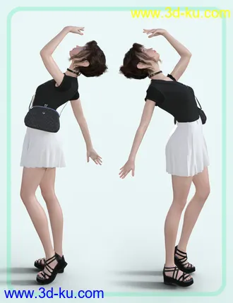 3D打印模型dForce Young Casual Style Outfit for Genesis 8 Female(s)的图片