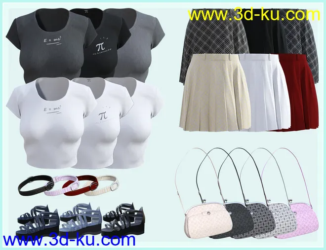 dForce Young Casual Style Outfit for Genesis 8 Female(s)模型的图片4