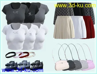 3D打印模型dForce Young Casual Style Outfit for Genesis 8 Female(s)的图片