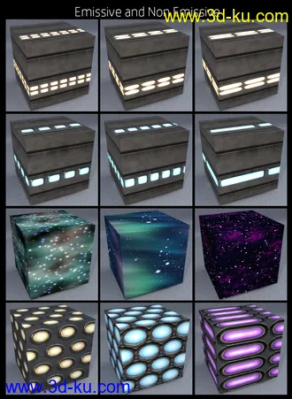 3D打印模型DG Iray Sci-Fi Surface Lights Shader的图片