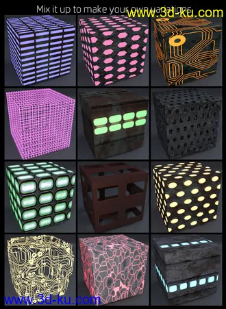 3D打印模型DG Iray Sci-Fi Surface Lights Shader的图片