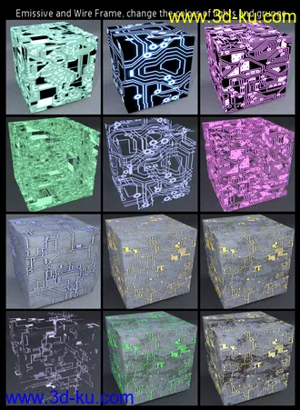3D打印模型DG Iray Sci-Fi Surface Lights Shader的图片