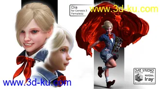 3D打印模型Dia for Genesis 3 Female(s)的图片