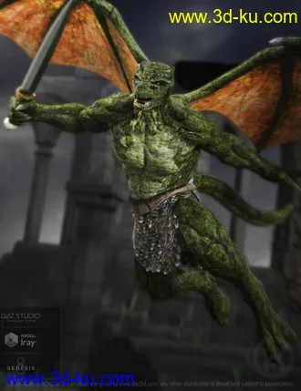 3D打印模型Dragkon for Genesis 8 Male的图片