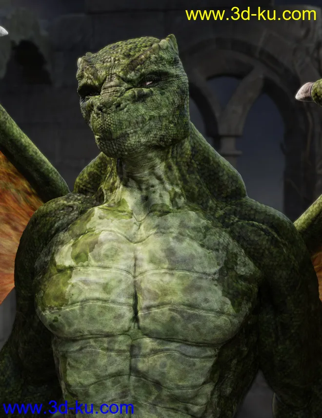 Dragkon for Genesis 8 Male模型的图片4
