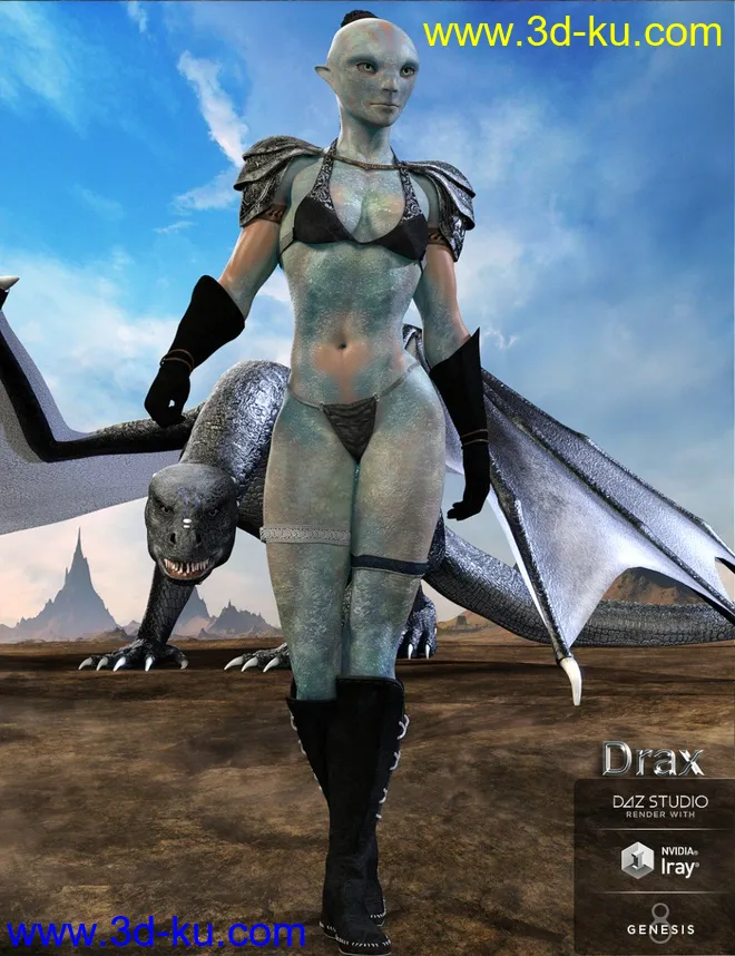 Drax for Genesis 8 Female模型的图片1
