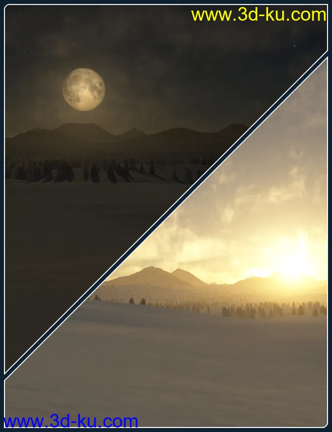 Easy Environments - Winter II Night & Dawn模型的图片1