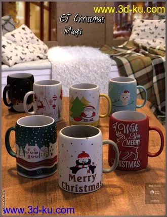 3D打印模型EJ Christmas Mugs的图片