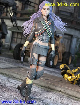 3D打印模型Elektra Outfit for Genesis 3 Female(s)的图片