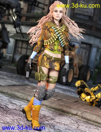 3D打印模型Elektra Outfit for Genesis 3 Female(s)的图片