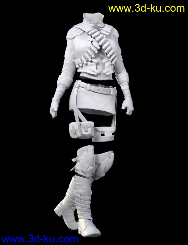 Elektra Outfit for Genesis 3 Female(s)模型的图片6