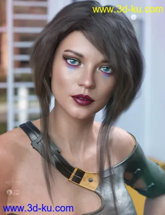 3D打印模型Ellisea Hair for Genesis 3 & 8 Female(s)的图片