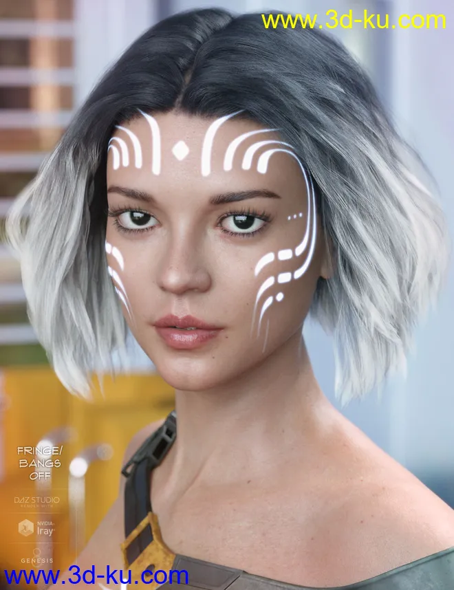 Ellisea Hair for Genesis 3 & 8 Female(s)模型的图片7
