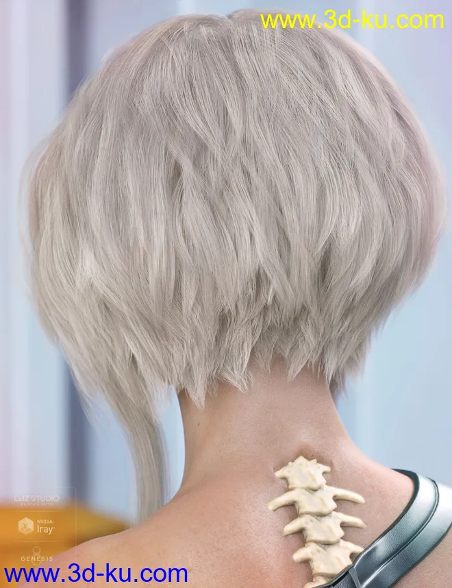 Ellisea Hair for Genesis 3 & 8 Female(s)模型的图片8