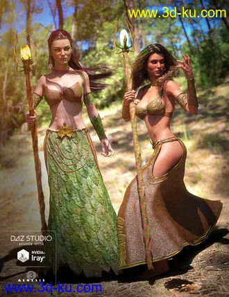 3D打印模型Elven Mage for Mystical Mage的图片