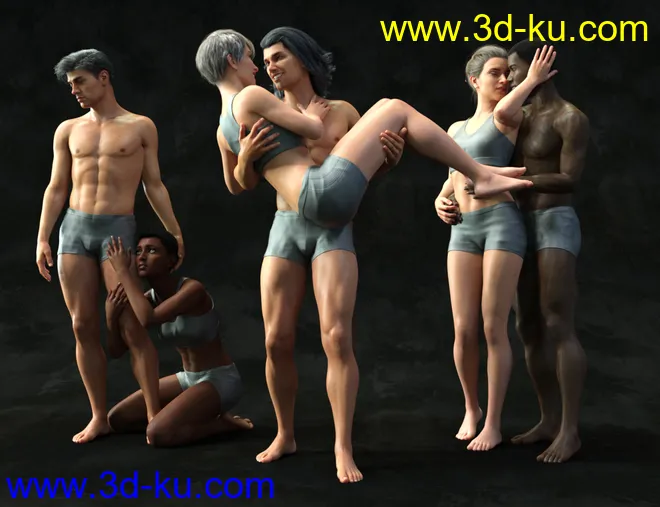 Embrace - Pose Pairs for Genesis 8模型的图片6