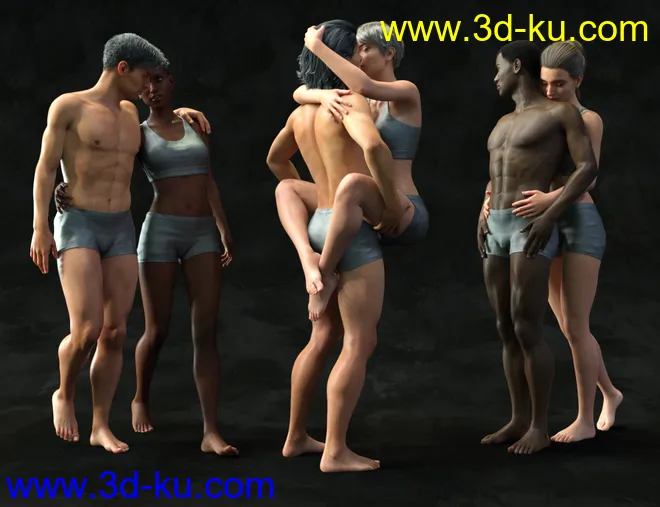 Embrace - Pose Pairs for Genesis 8模型的图片11