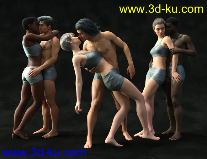 Embrace - Pose Pairs for Genesis 8模型的图片12