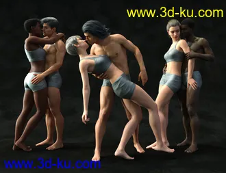3D打印模型Embrace - Pose Pairs for Genesis 8的图片