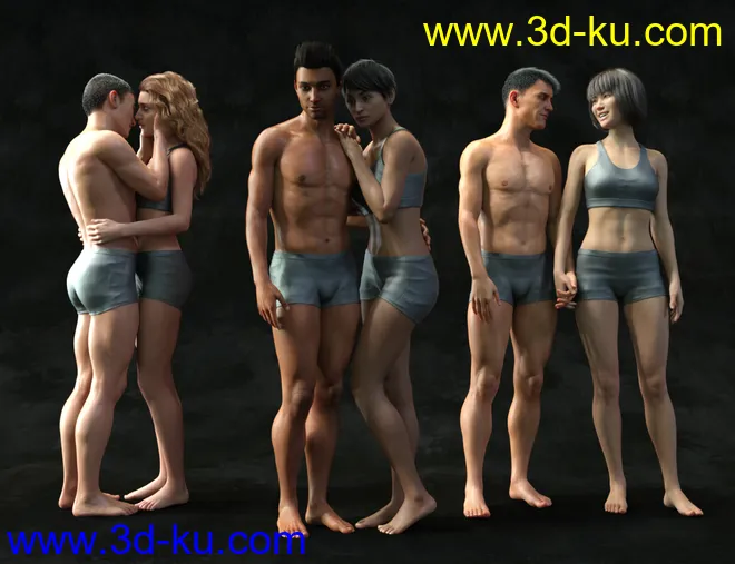 Embrace - Pose Pairs for Genesis 8模型的图片15
