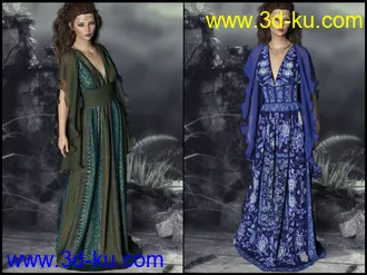 3D打印模型Epic - dForce - Lilium Dress for G8F的图片