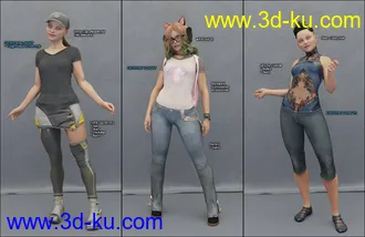 3D打印模型Everyday 2 for Genesis 8 Female(s)的图片