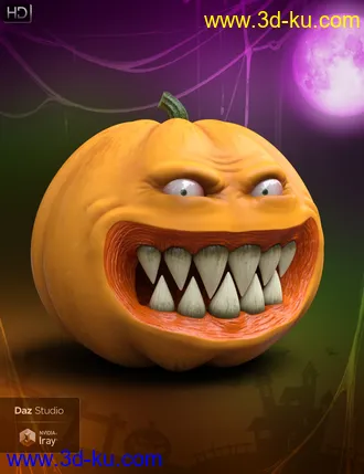 3D打印模型Evil Pumpkin HD for Genesis 8 Male的图片