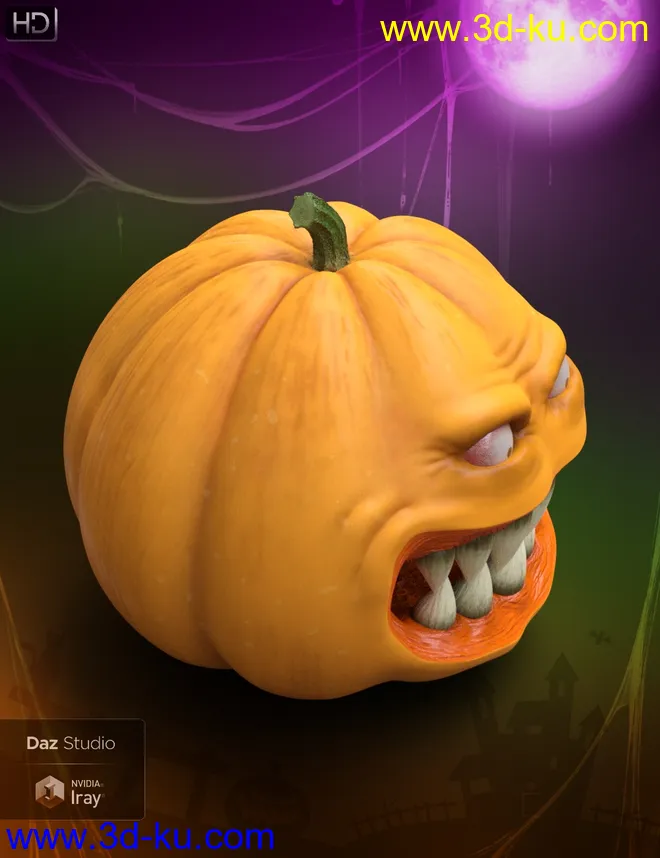 Evil Pumpkin HD for Genesis 8 Male模型的图片3