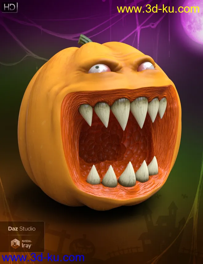 Evil Pumpkin HD for Genesis 8 Male模型的图片4