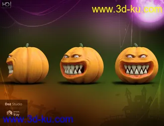 3D打印模型Evil Pumpkin HD for Genesis 8 Male的图片