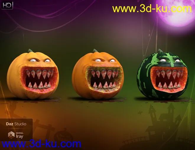 Evil Pumpkin HD for Genesis 8 Male模型的图片7