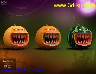 3D打印模型Evil Pumpkin HD for Genesis 8 Male的图片
