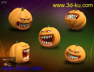 3D打印模型Evil Pumpkin HD for Genesis 8 Male的图片