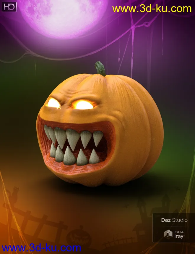 Evil Pumpkin HD for Genesis 8 Male模型的图片9