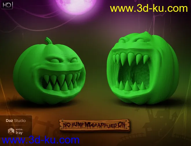 Evil Pumpkin HD for Genesis 8 Male模型的图片10