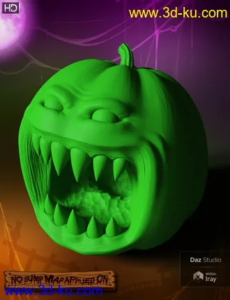 3D打印模型Evil Pumpkin HD for Genesis 8 Male的图片