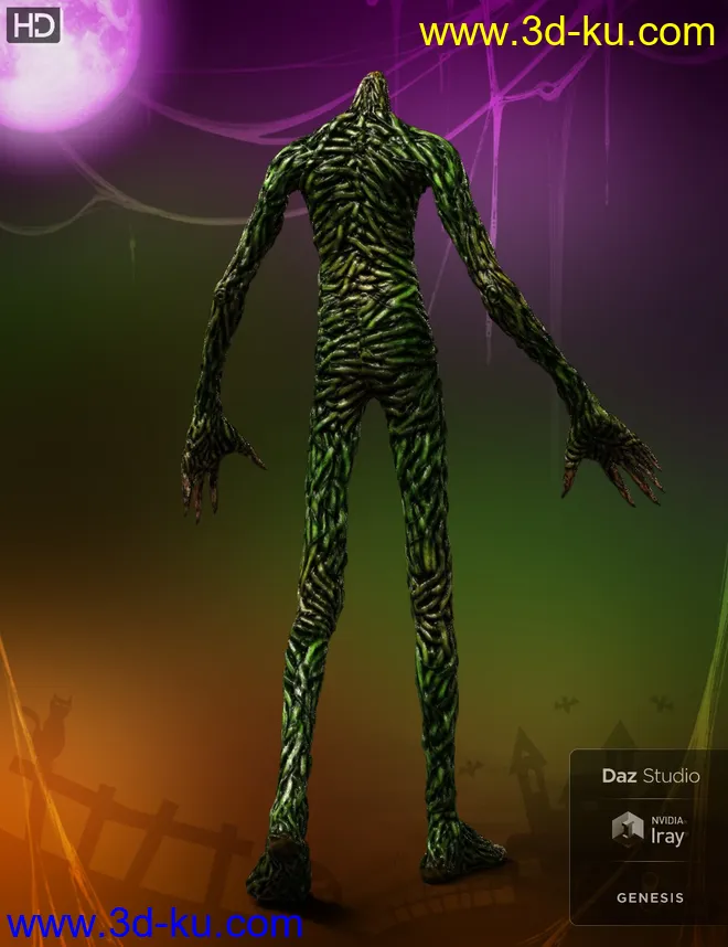 Evil Pumpkin HD for Genesis 8 Male模型的图片13