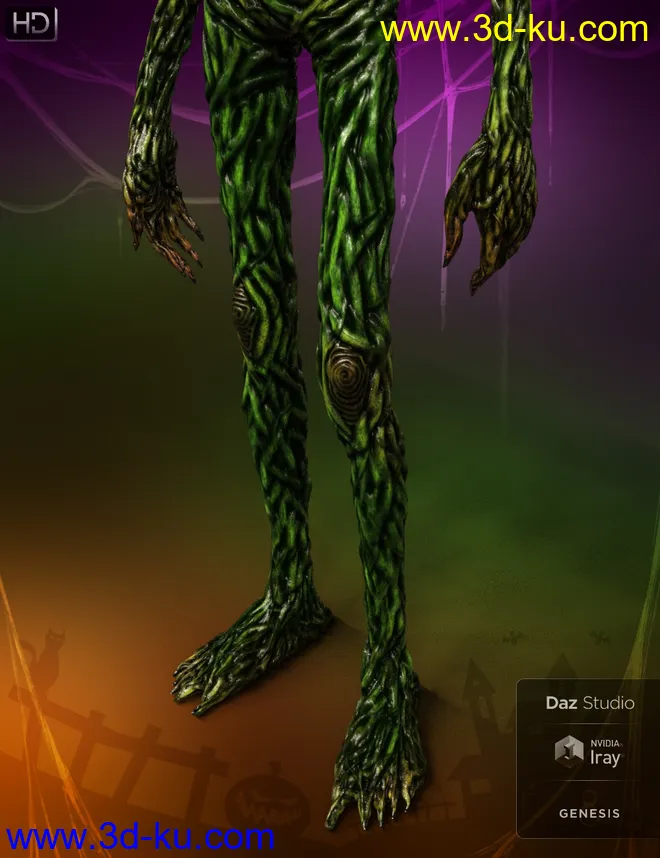 Evil Pumpkin HD for Genesis 8 Male模型的图片15