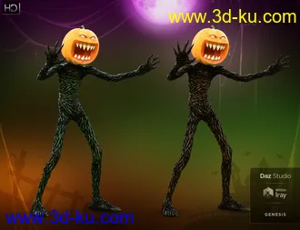3D打印模型Evil Pumpkin HD for Genesis 8 Male的图片